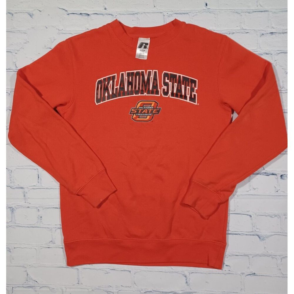 Oklahoma State Cowboys Shirt Adult‎ Small Orange OSU Russell Athletic